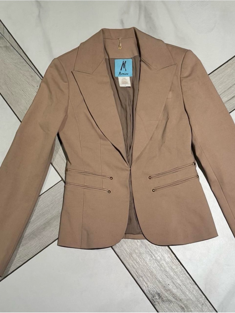 Marciano Women's Taupe Tailored Blazer Jacket